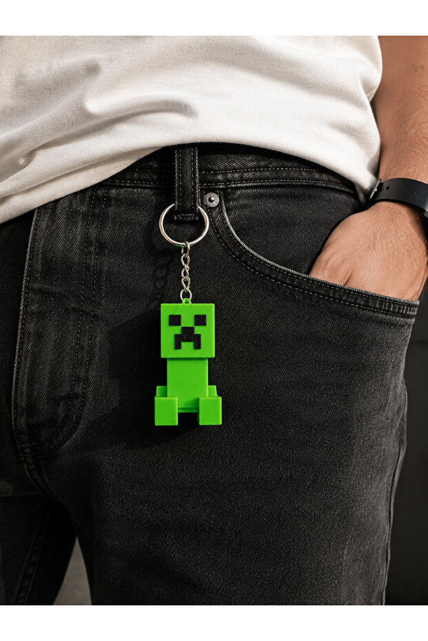 Minecraft Creeper Clicker Anahtarlık – Tıklamalı Stres Oyuncağı Fidget