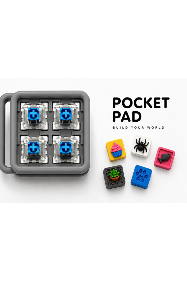 Pocket Pad Mekanik Klavye Clicker Anahtarlık