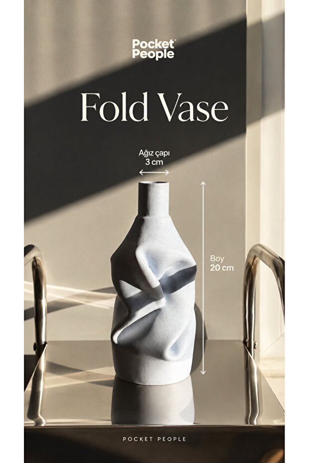 Fold Vase Dekoratif Vazo – Modern Kıvrımlı Tasarım