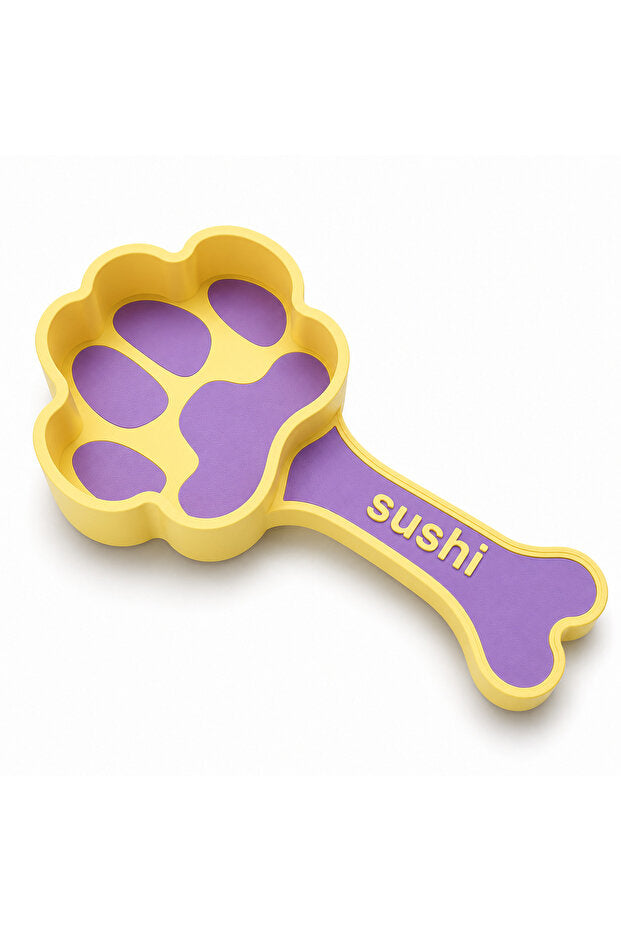 Pocket Pet Kişiye Özel İsimli Kedi & Köpek Mama Küreği Kaşığı Haznesi | 21 cm Mama Ölçek Kaşığı