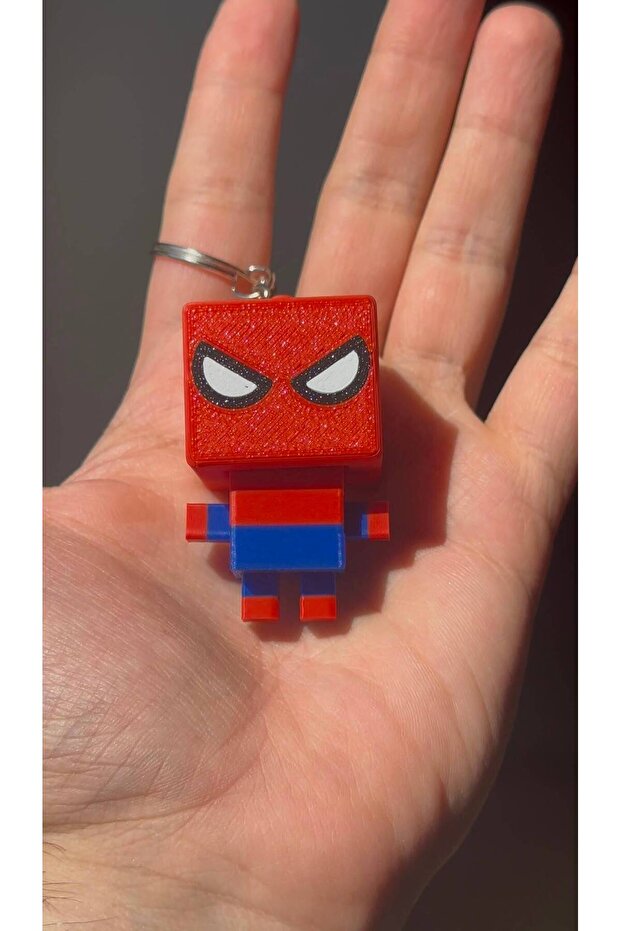 Spiderman Örümcek Adam Clicker Anahtarlık – Fidget Stres Giderici