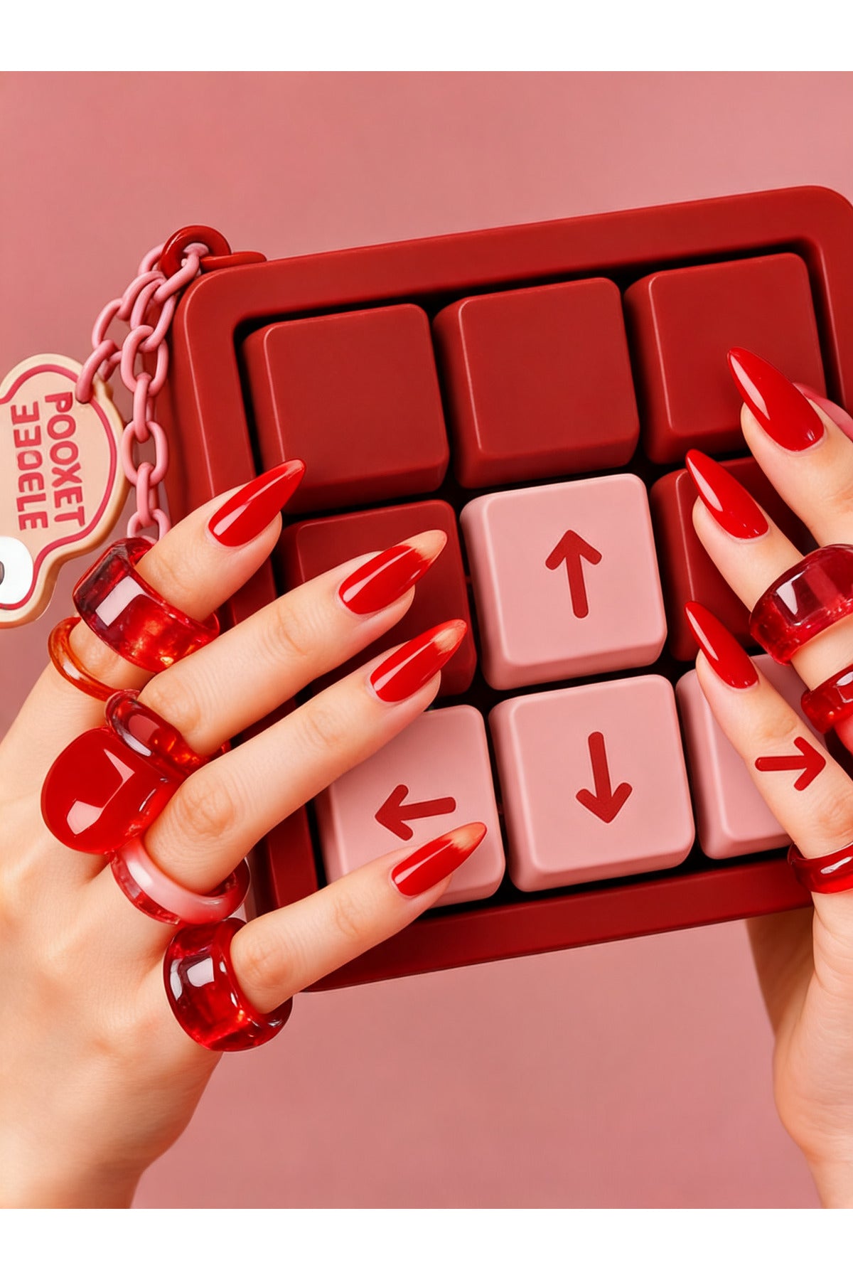 MANİ-KLAVYE Manifest Mini Klavye Clicker Stres Oyuncağı Anahtarlık Charm