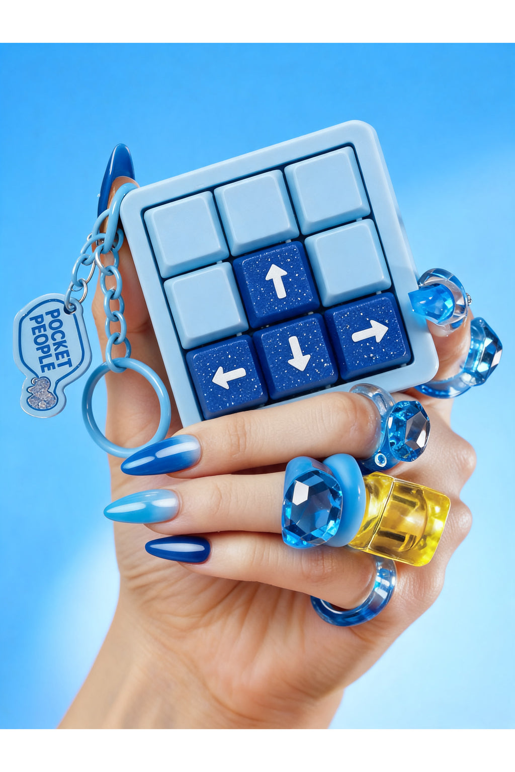 MANİ-KLAVYE Manifest Mini Klavye Clicker Stres Oyuncağı Anahtarlık Charm