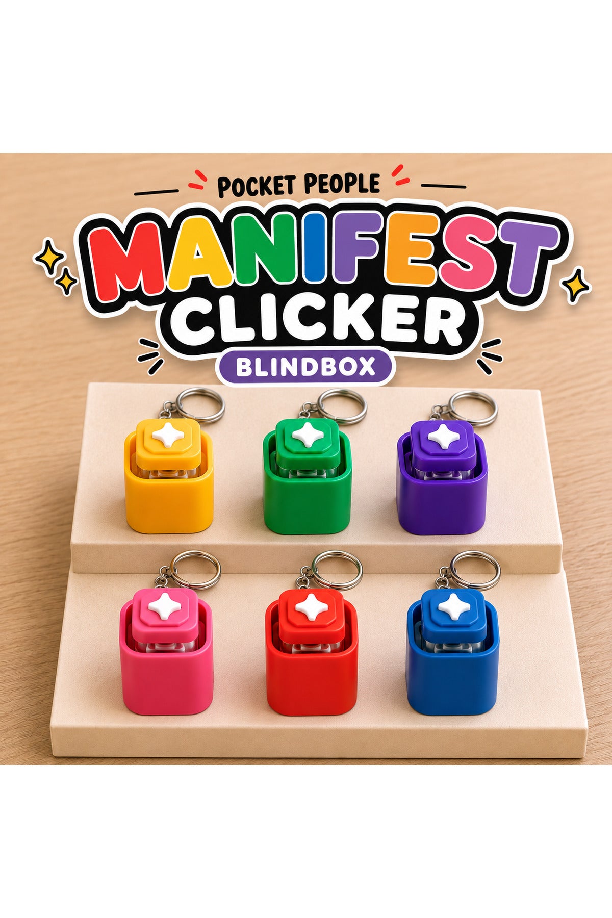 Manifest Blind Box Stres Giderici Anahtarlık Fidget Clicker