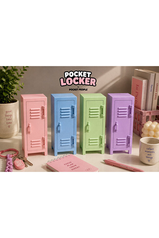 Pocket Locker Mini Masaüstü Dolap Organizer | Dekoratif Mini Locker