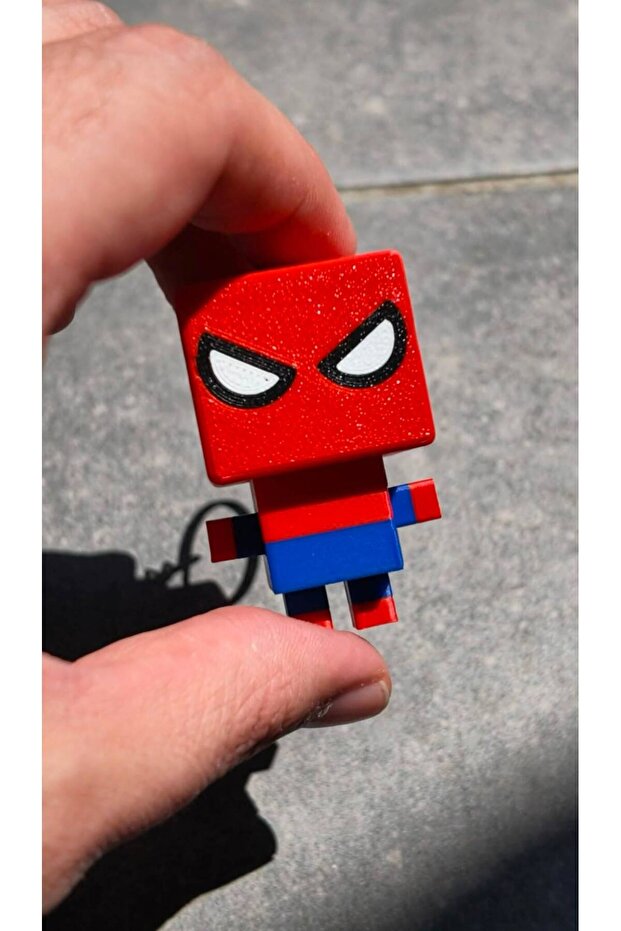Spiderman Örümcek Adam Clicker Anahtarlık – Fidget Stres Giderici