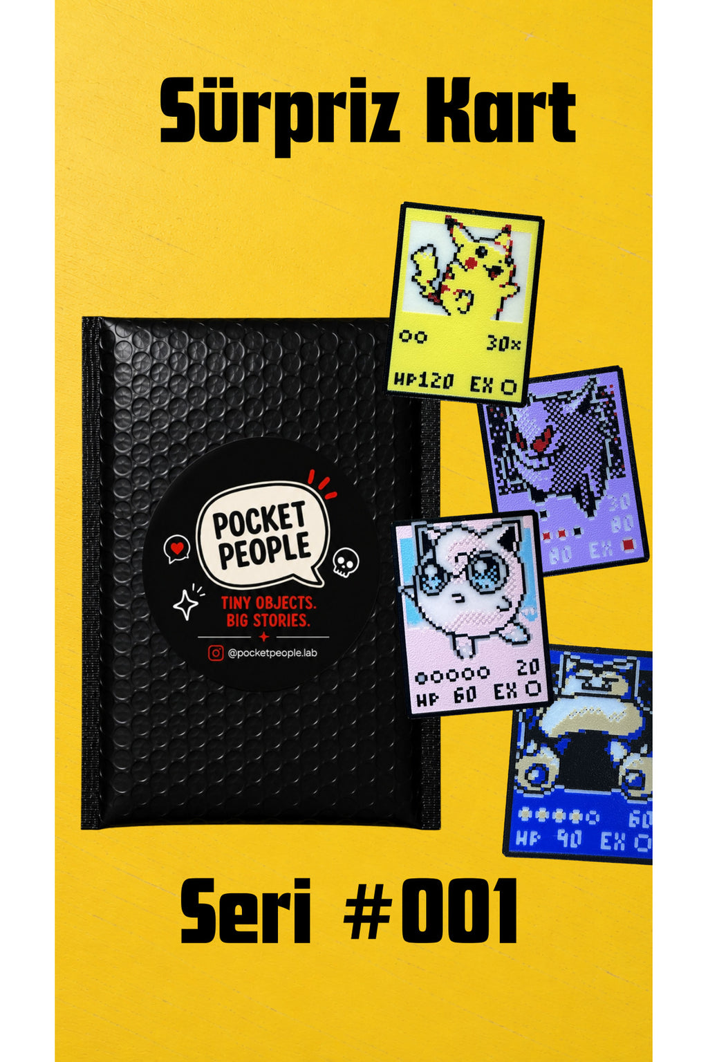 Pokemon 3D Koleksiyon Kartı Sürpriz Paket – Seri #001
