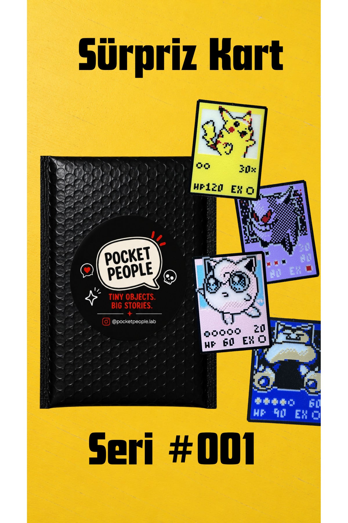 Pokemon 3D Koleksiyon Kartı Sürpriz Paket – Seri #001