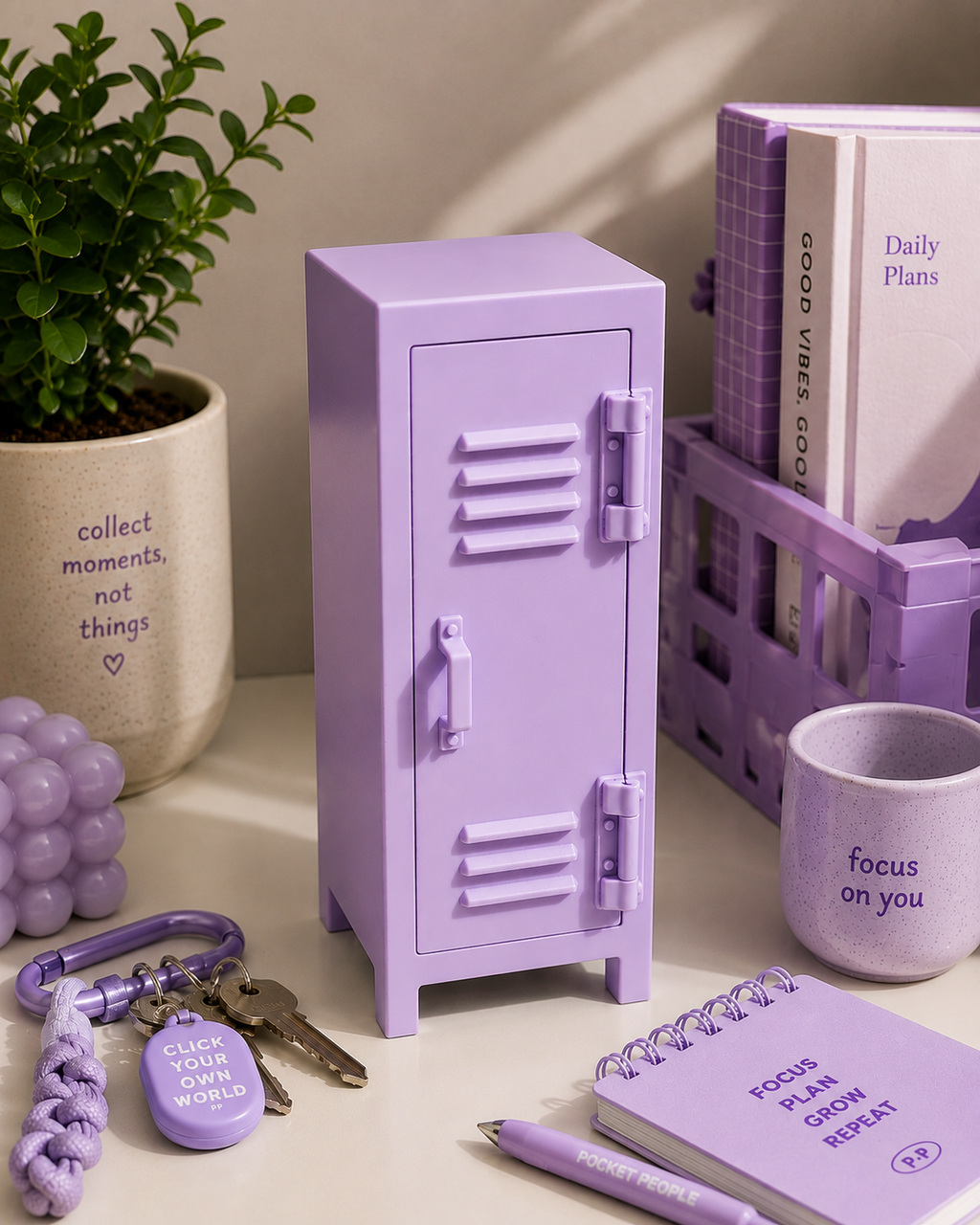 Pocket Locker Mini Masaüstü Dolap Organizer | Dekoratif Mini Locker