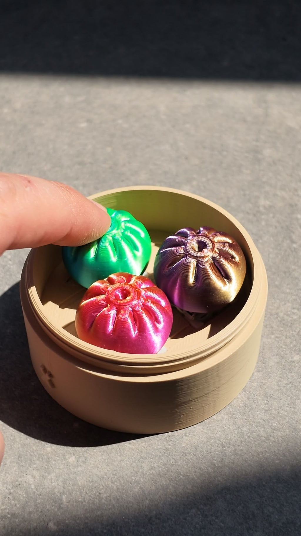 3'lü Işıltılı Dumpling Clicker Çin Mantısı – Özel Seri