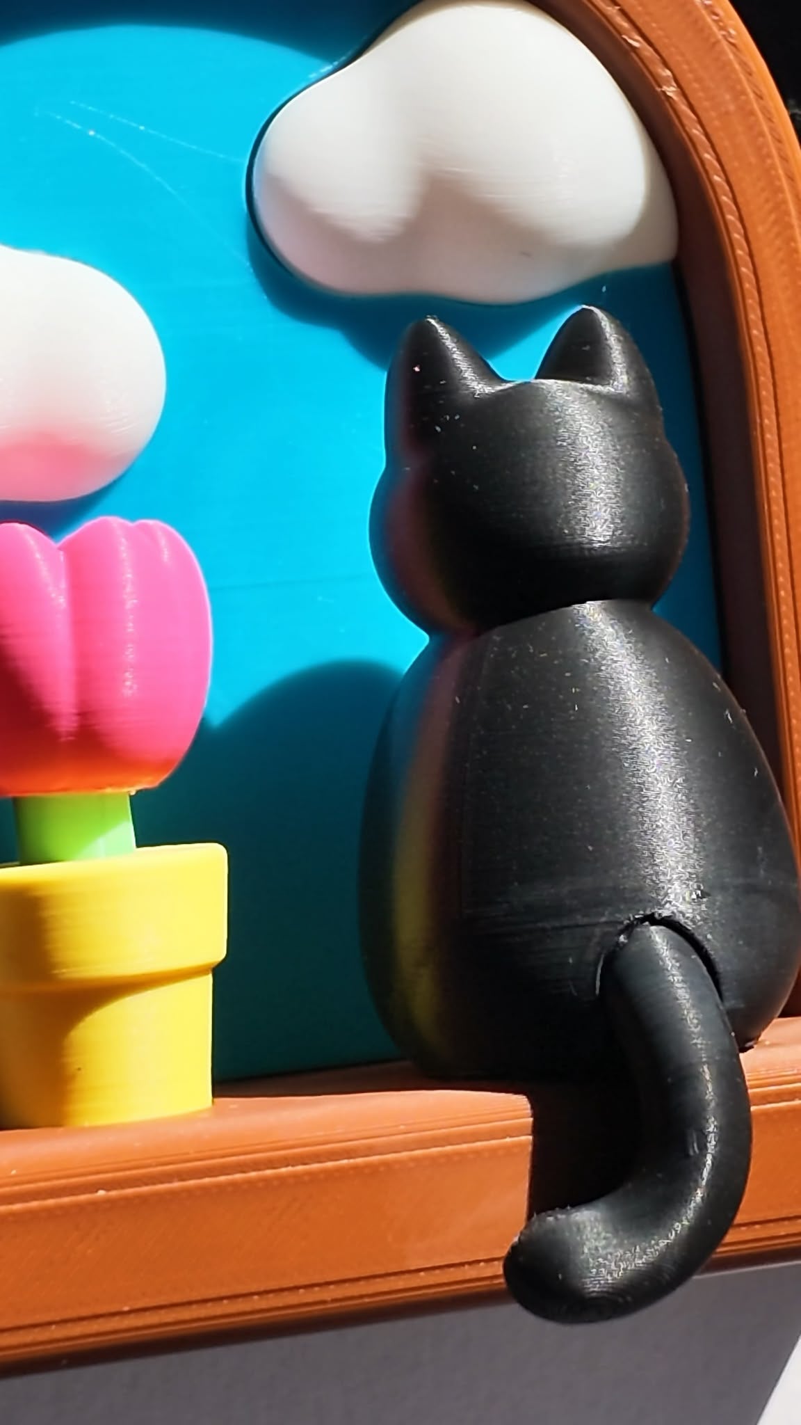 3D Kedi Çerçeve Attention Cat – 25x25 cm Duvar Tablosu