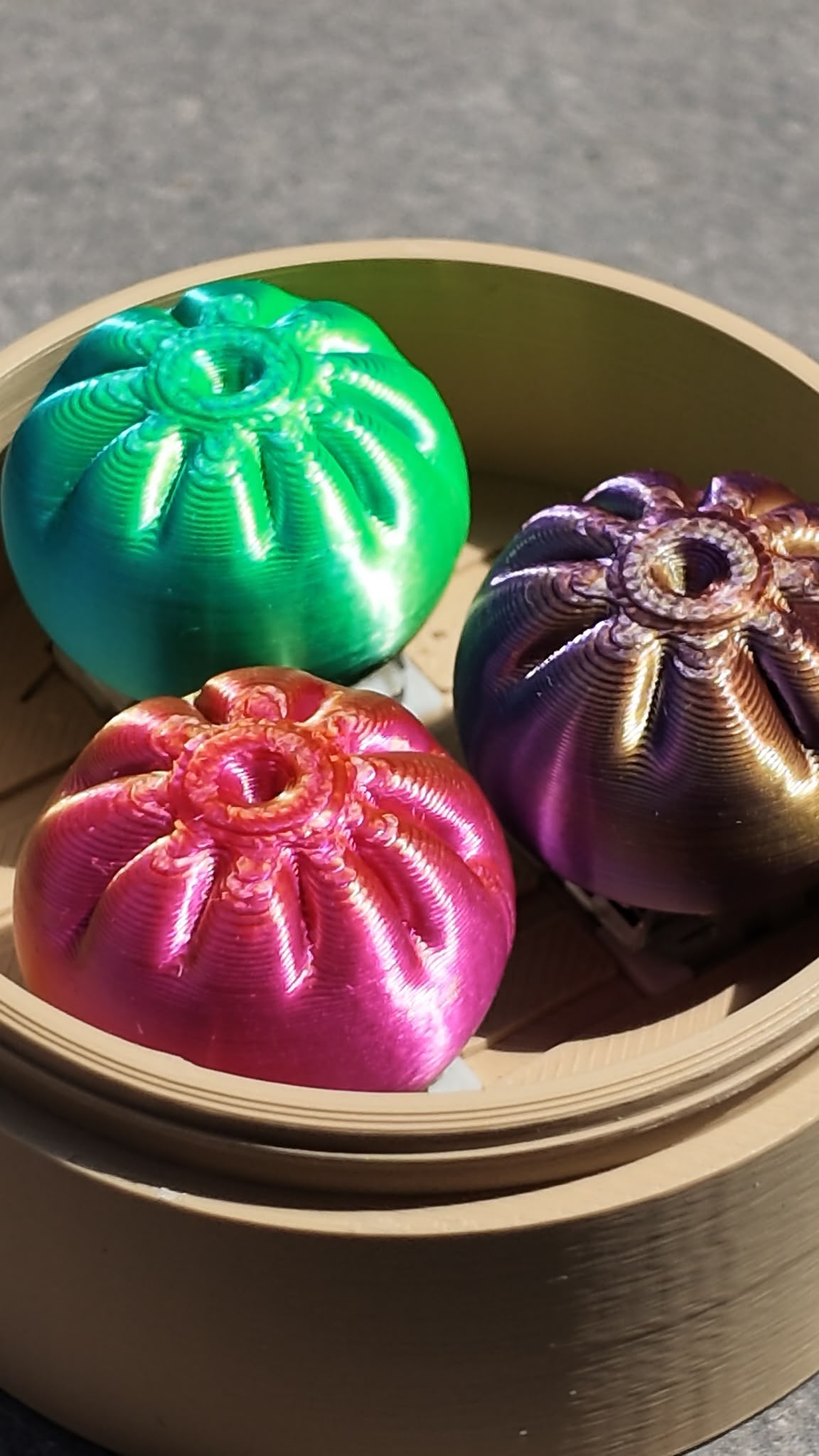 3'lü Işıltılı Dumpling Clicker Çin Mantısı – Özel Seri