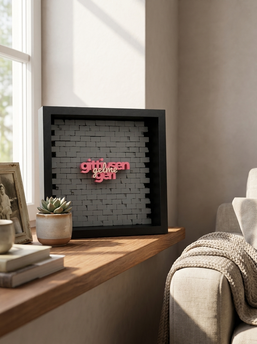Motto Manifest "Gittiysen Gelme Geri" 3D Duvar Tablosu