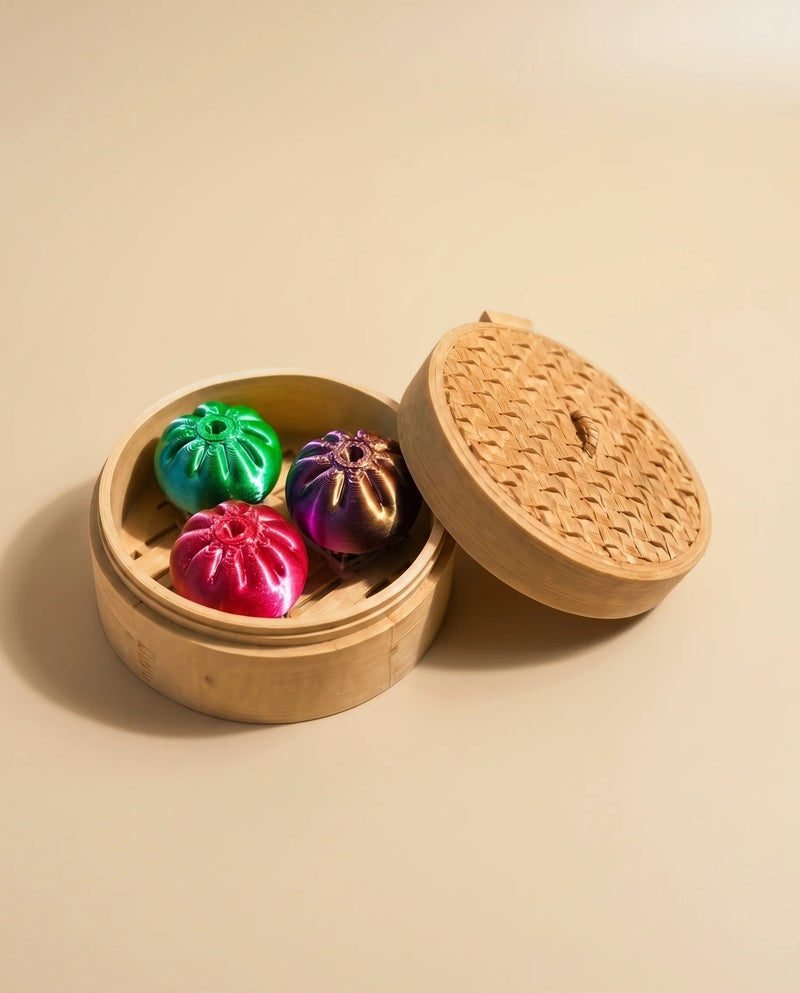 3'lü Işıltılı Dumpling Clicker Çin Mantısı – Özel Seri
