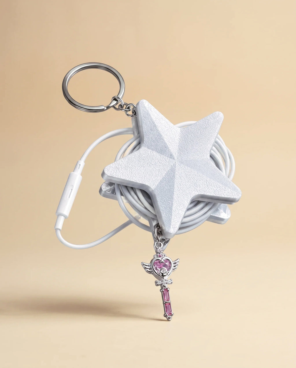 Cable Buddy yıldız kulaklık kablo sarıcı anahtarlık