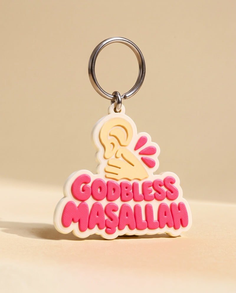 Godbless Maşallah Anahtarlık – 3D Baskı Renkli Çanta Charmı