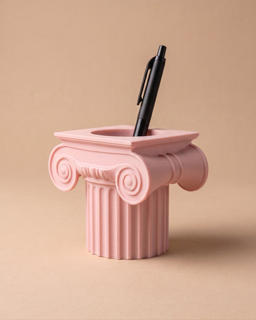 İyonik Sütun Mini Kalemlik Pembe