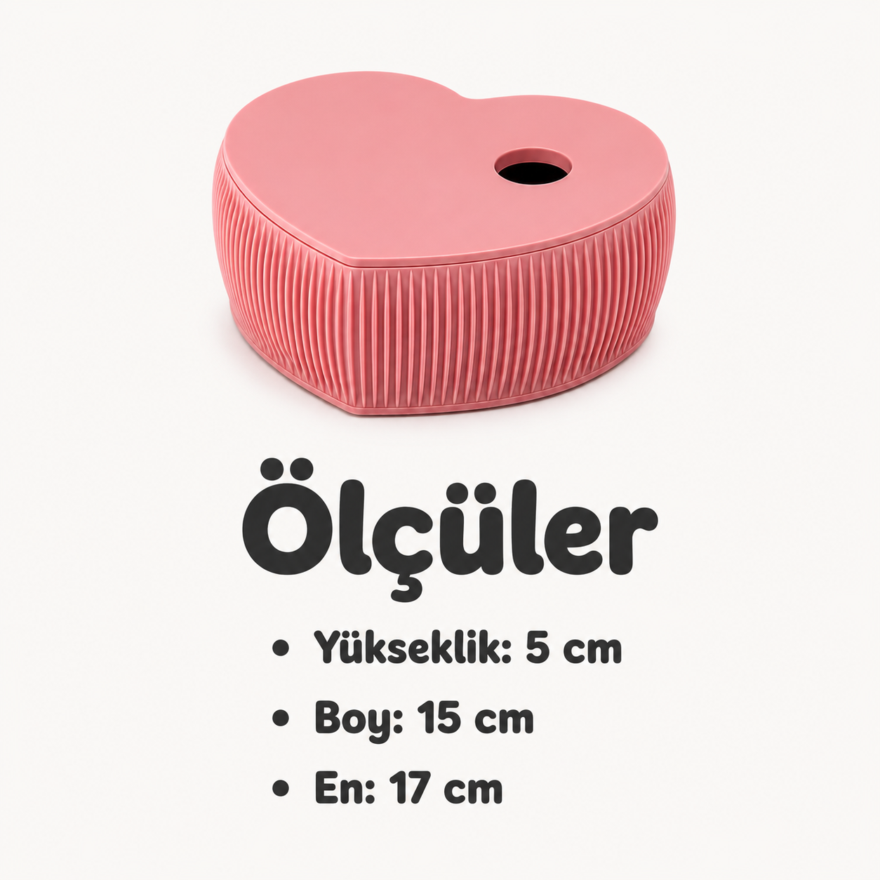 Pocket People Kalp Organizer – Kapaklı Takı Kutusu, 2 Bölmeli