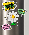 Papatya Klipsli Askılık – Buzdolabı ve Dolap Kapağına Takılan 3D Baskı Çiçek Figürlü Anahtarlık &amp; Çanta Askısı