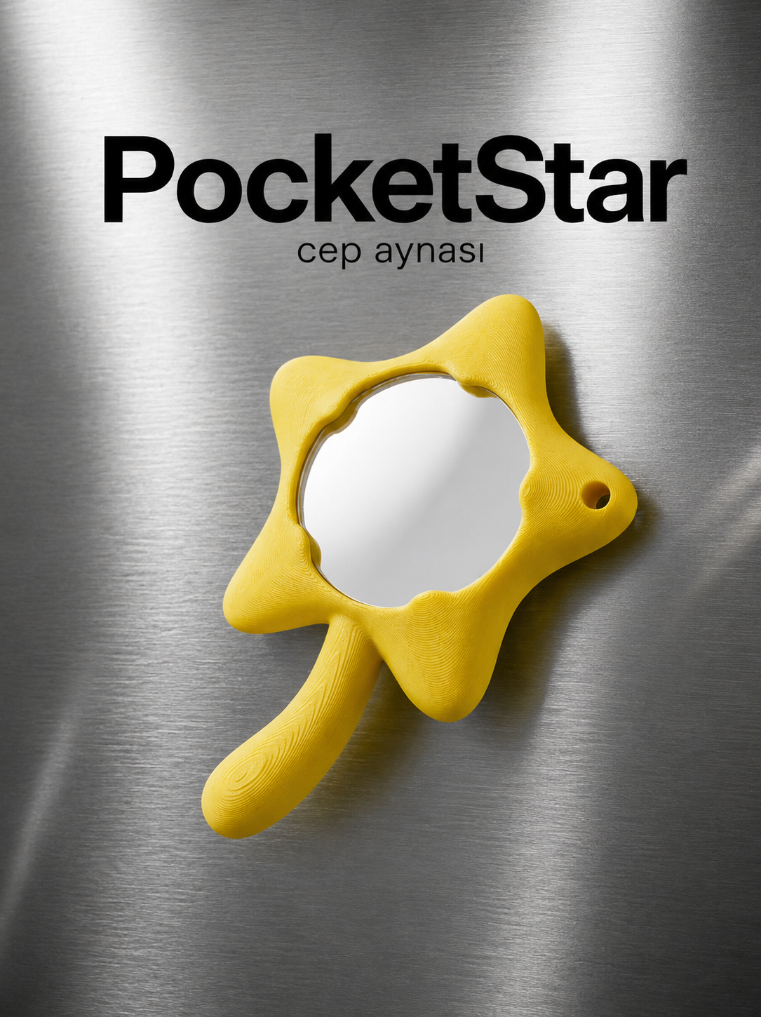 PocketStar Yıldız Cep Aynası Anahtarlık – Mini El Aynası