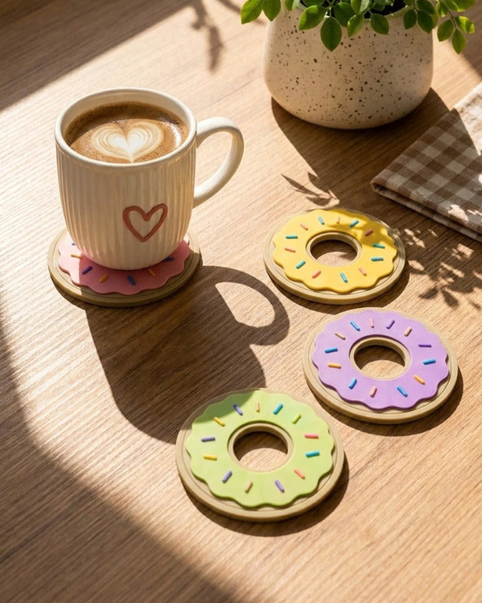 Donut Bardak Altlığı 4'lü Set – 3. görsel