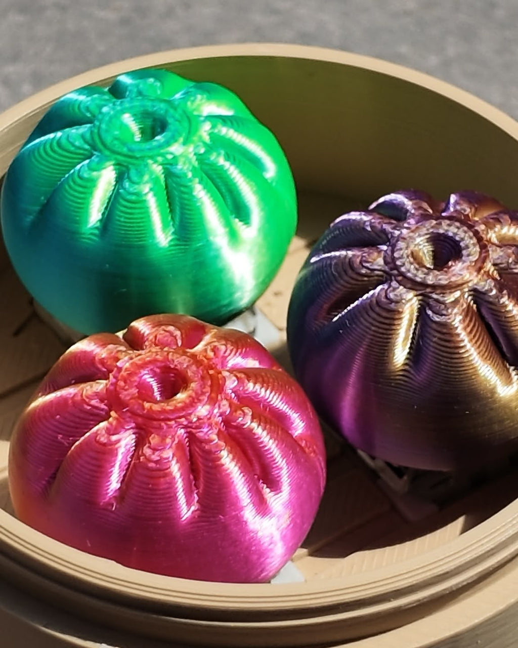 3'lü Işıltılı Dumpling Clicker Çin Mantısı – 4. görsel