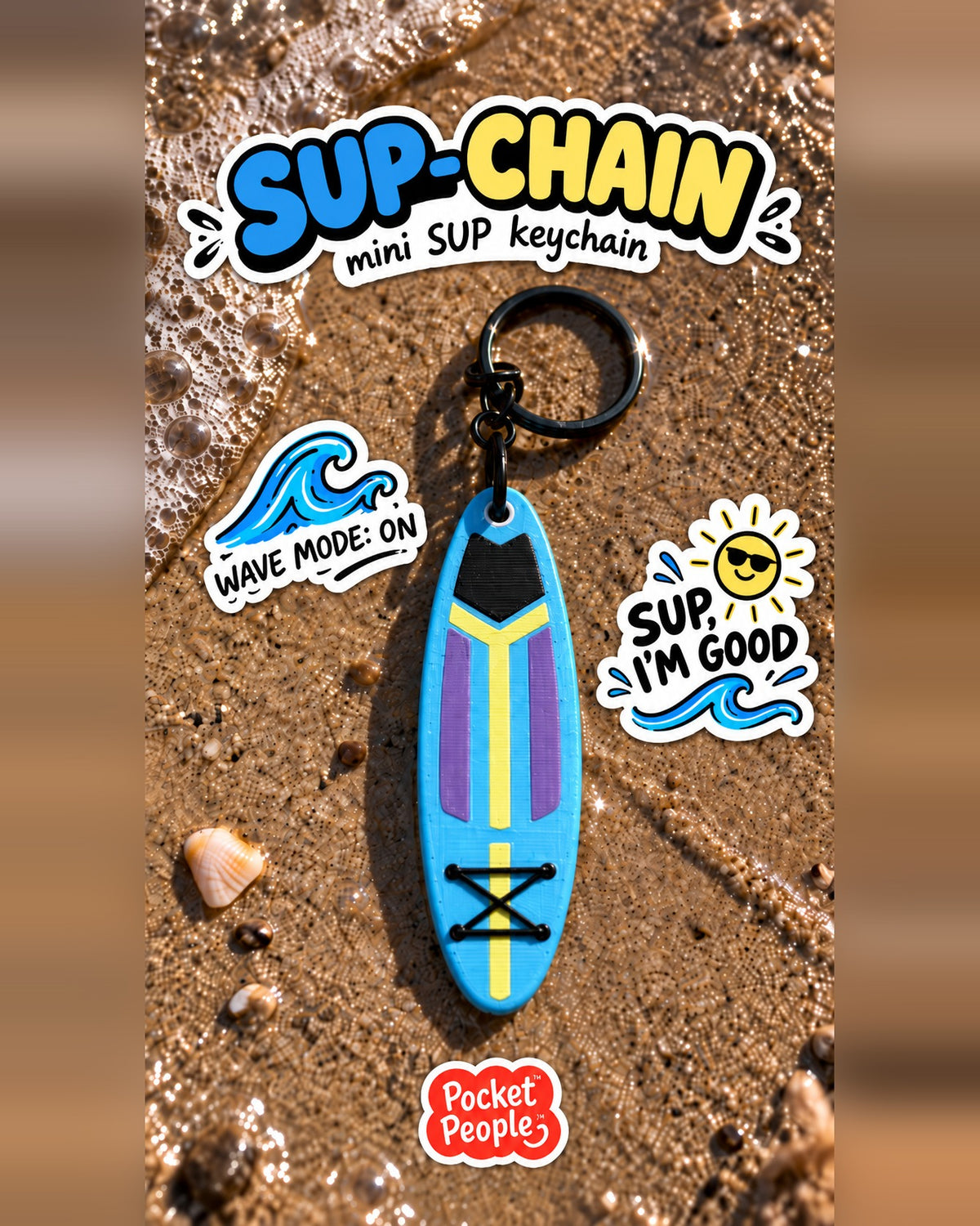 SUP-CHAIN Mini SUP Tahtası Anahtarlık – 2. görsel