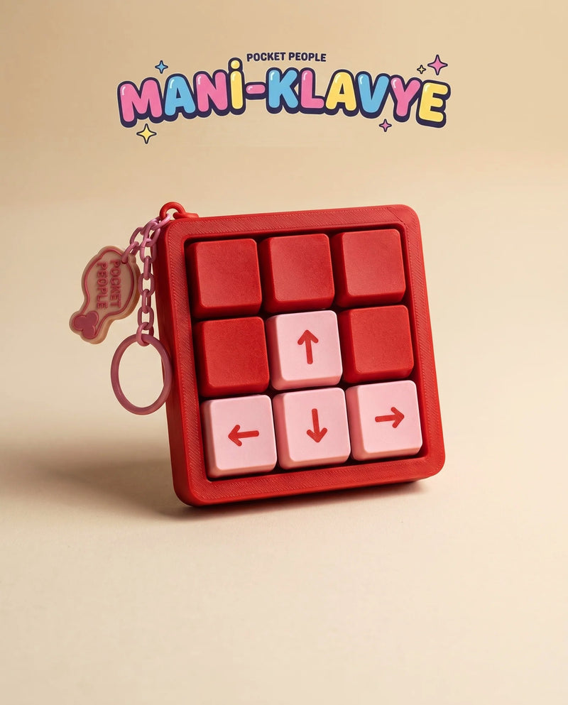 MANİ-KLAVYE Manifest Mini Klavye Clicker Stres Oyuncağı Anahtarlık Charm