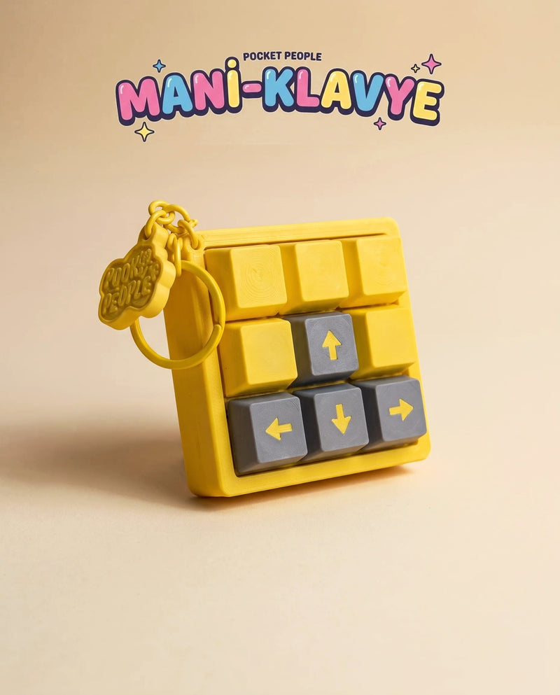 MANİ-KLAVYE Manifest Mini Klavye Clicker Stres Oyuncağı Anahtarlık Charm