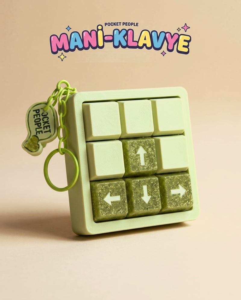 MANİ-KLAVYE Manifest Mini Klavye Clicker Stres Oyuncağı Anahtarlık Charm