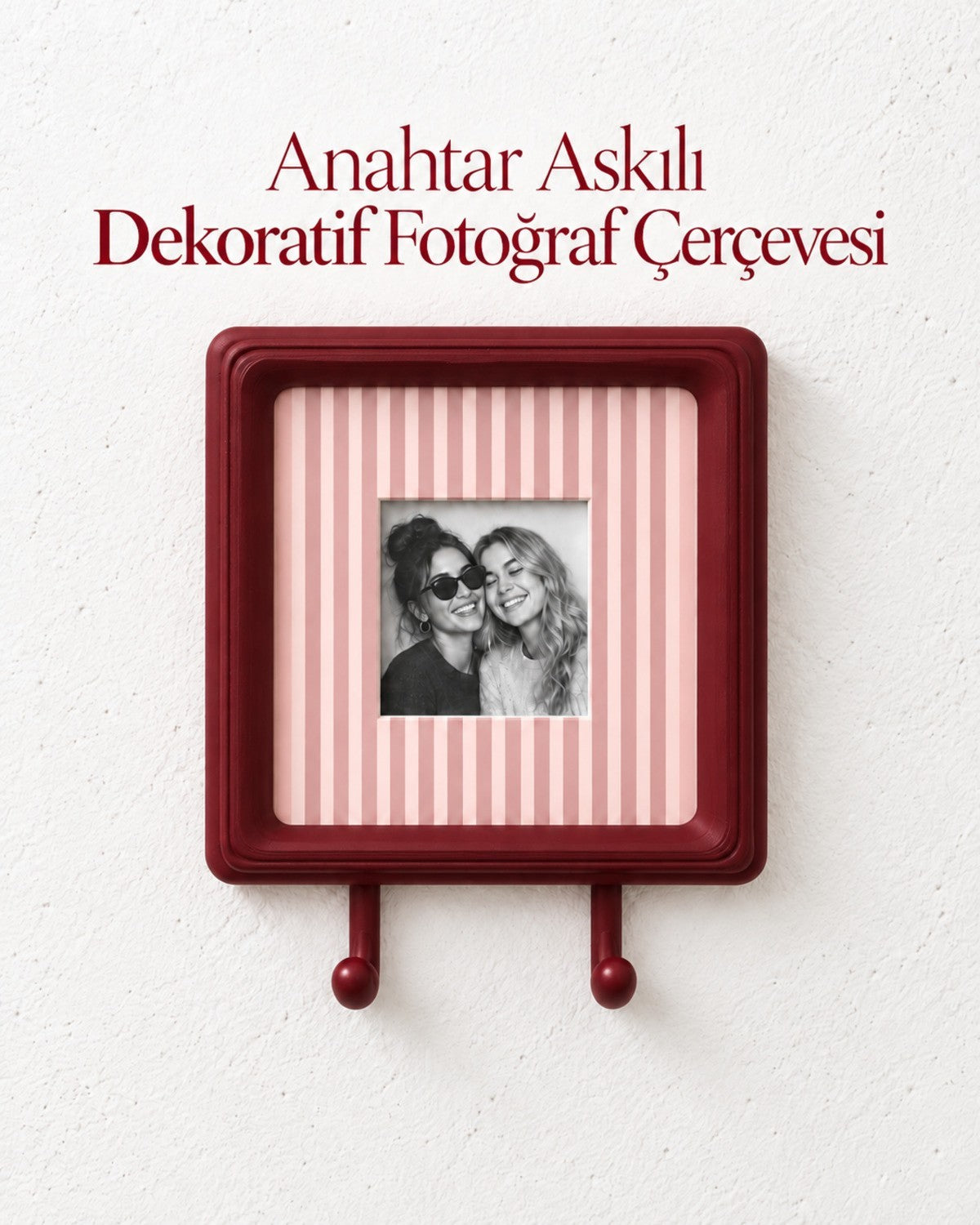 Fotoğraf Çerçeveli Anahtar Askılığı