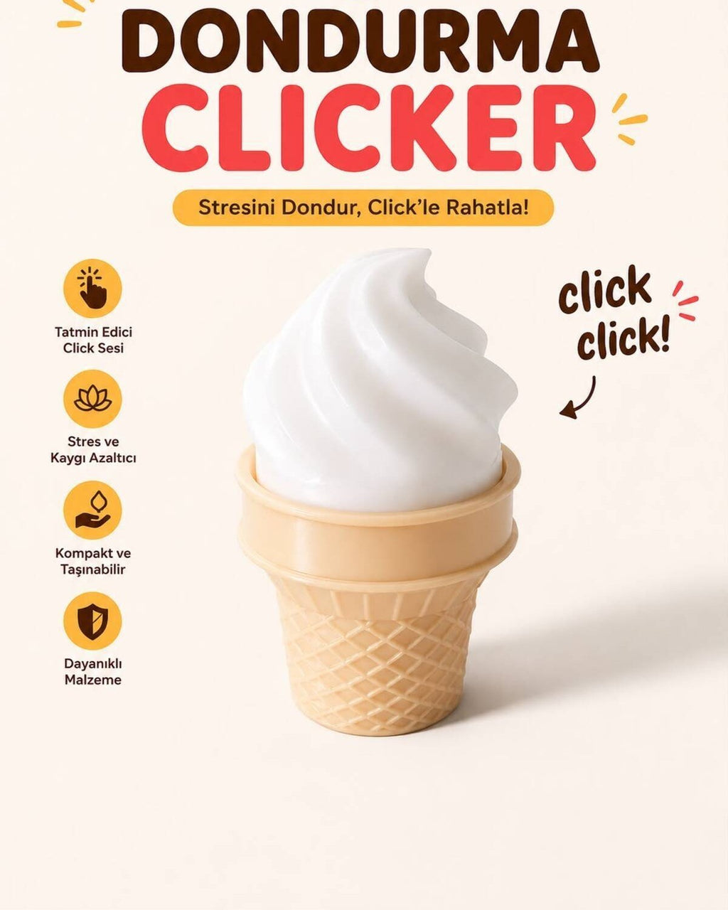 Dondurma Clicker Anahtarlık
