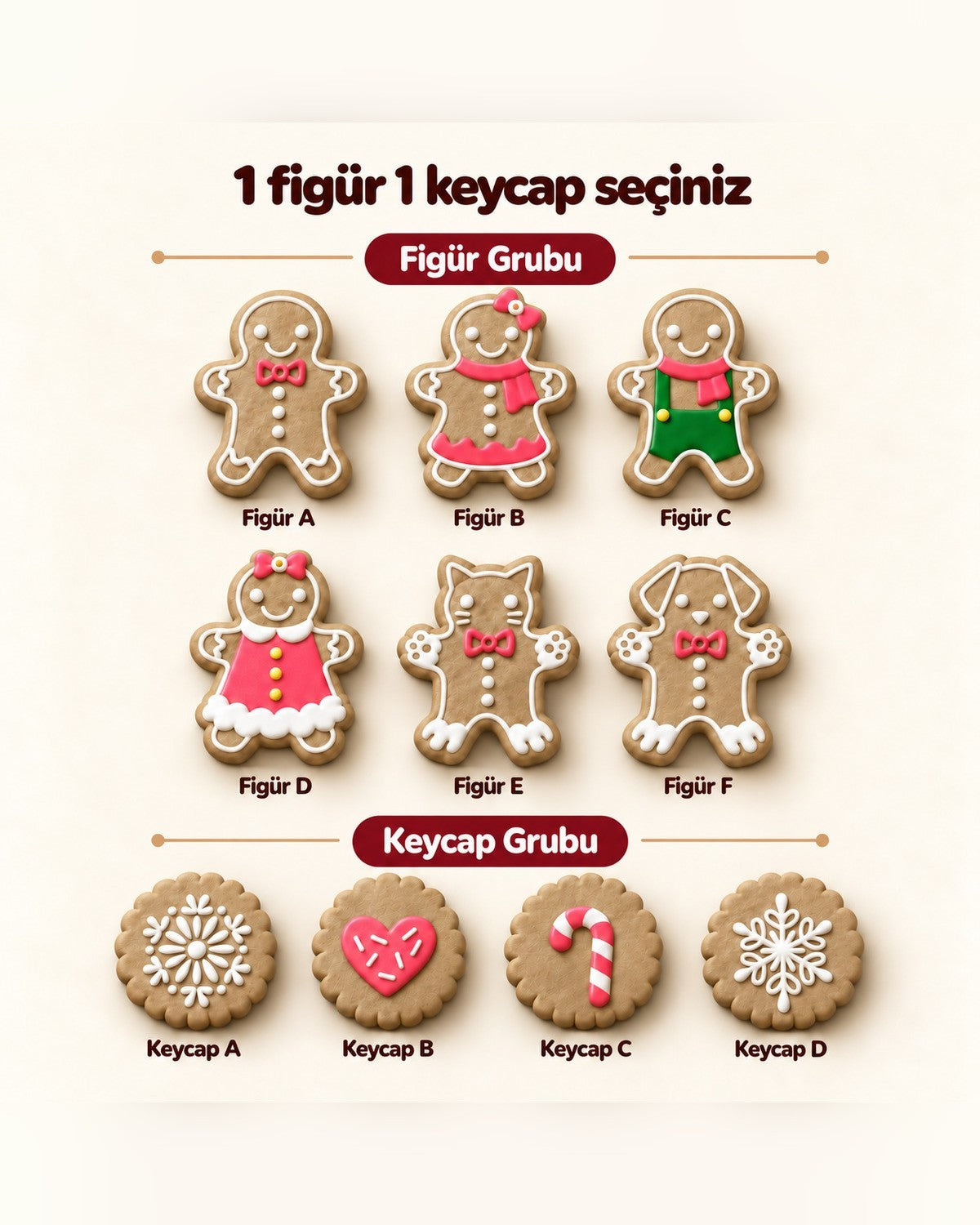 Kişiye Özel Gingerbread Family