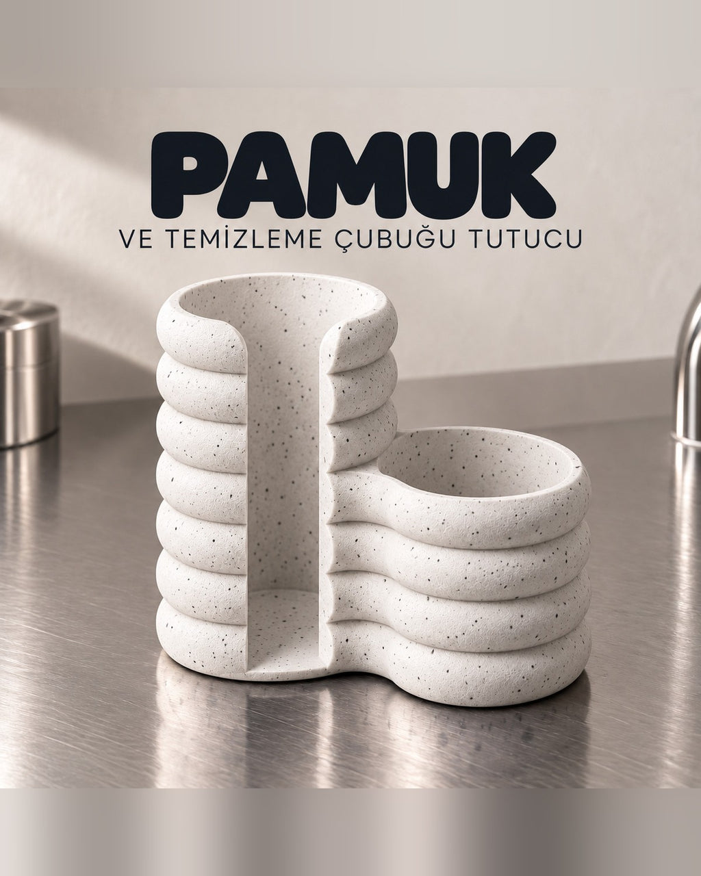 Pamuk ve Kulak Çubuğu Tutucu