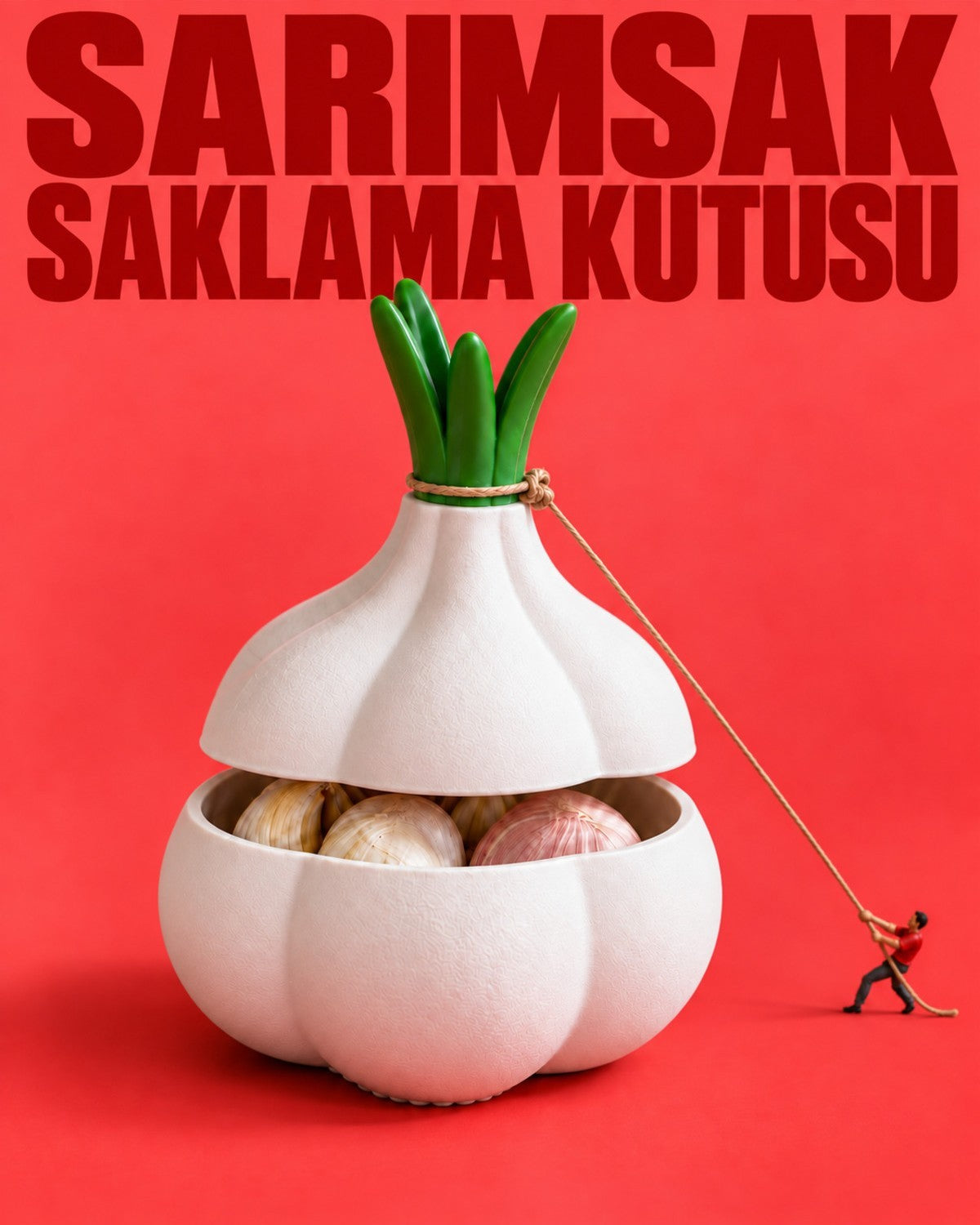 Mıknatıslı Sarımsak Saklama Kutusu