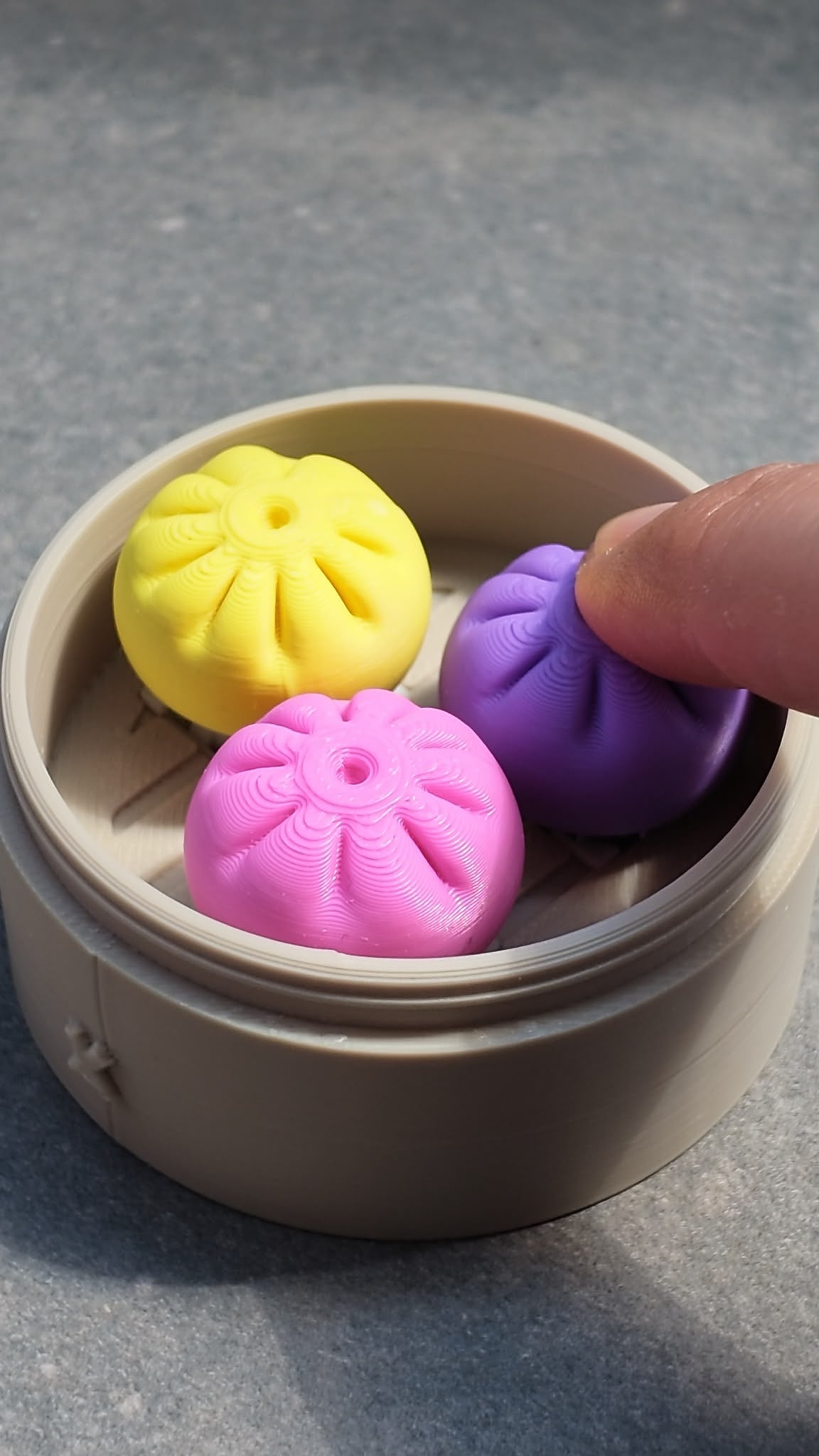 3'lü Dumpling Clicker Çin Mantısı – 3 Farklı Renk
